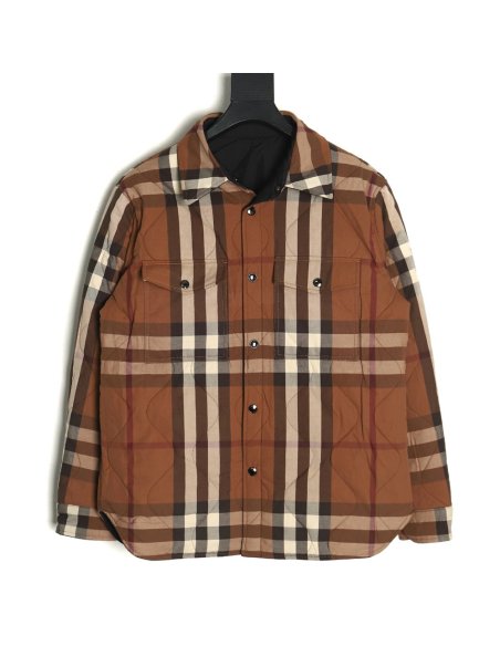 Burberry hem check reversible cotton jacket TSK1,Burberry