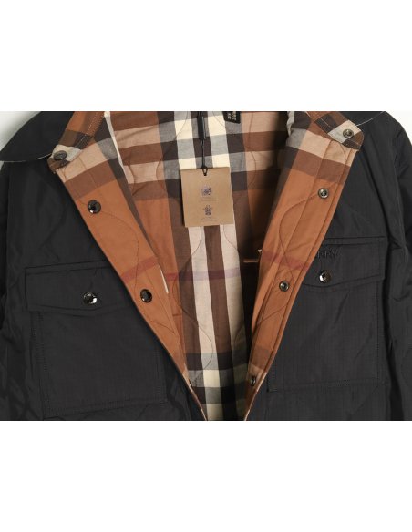 Burberry hem check reversible cotton jacket TSK1,Burberry
