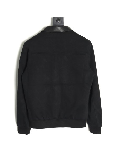 Loewe patchwork leather lapel jacket,Loewe