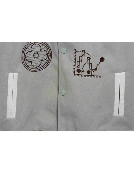 Louis Vuitton devils eye embroidered single-row baseball jacket,Louis Vuitton