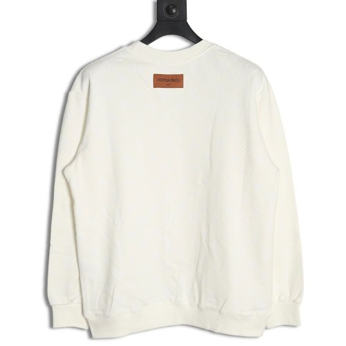 Louis Vuitton all over print monogram flocked round neck sweatshirt,Louis Vuitton
