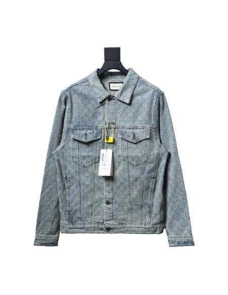 Gucci Double G jacquard denim jacket,Gucci