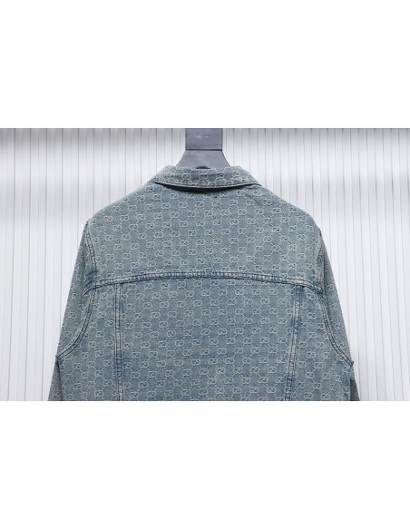 Gucci Double G jacquard denim jacket,Gucci