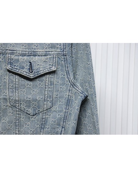 Gucci Double G jacquard denim jacket,Gucci