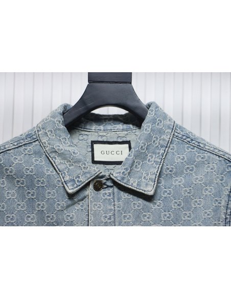 Gucci Double G jacquard denim jacket,Gucci