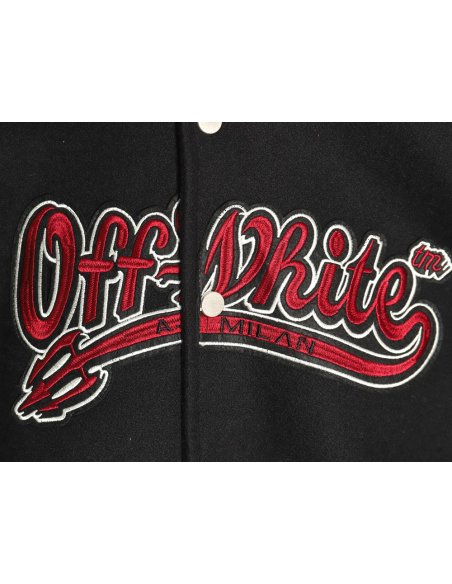 Off White AC Milan joint baseball jacket,Off White