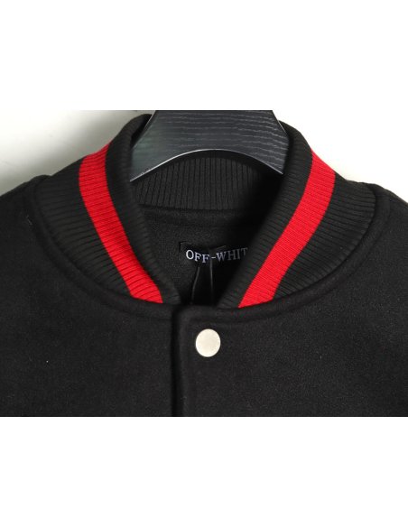 Off White AC Milan joint baseball jacket,Off White