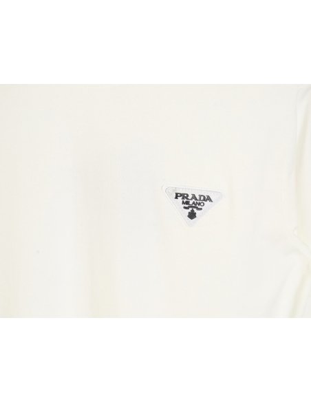 Prada inverted triangle chest short-sleeved T-shirt,Prada