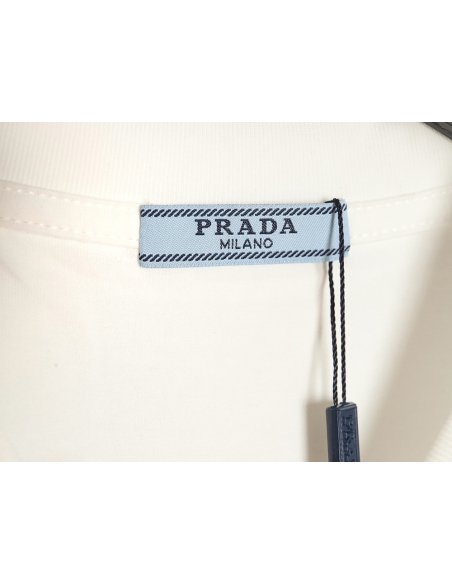 Prada inverted triangle chest short-sleeved T-shirt,Prada
