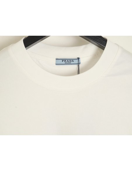 Prada inverted triangle chest short-sleeved T-shirt,Prada