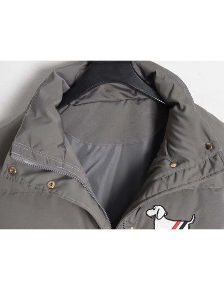 Thom Browne TB 23FW four-bar puppy long down jacket_CM_1,Thom Browne