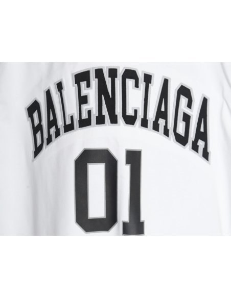 Balenciaga basketball jersey embroidered print short-sleeved T-shirt,Balenciaga