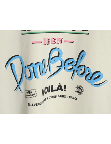 Balenciaga letter foam print washed distressed short-sleeved T-shirt,Balenciaga