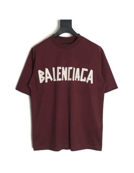 Balenciaga Tape Print Short Sleeve T-Shirt TSK1,Balenciaga