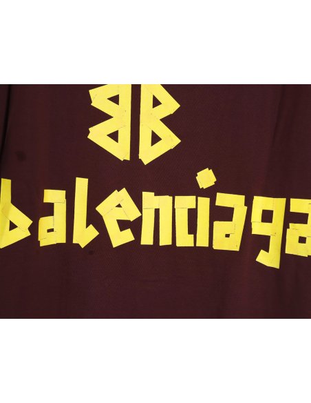 Balenciaga Tape Print Short Sleeve T-Shirt TSK1,Balenciaga