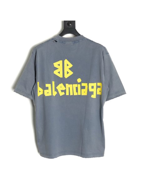 Balenciaga Tape Print Short Sleeve T-Shirt TSK4,Balenciaga