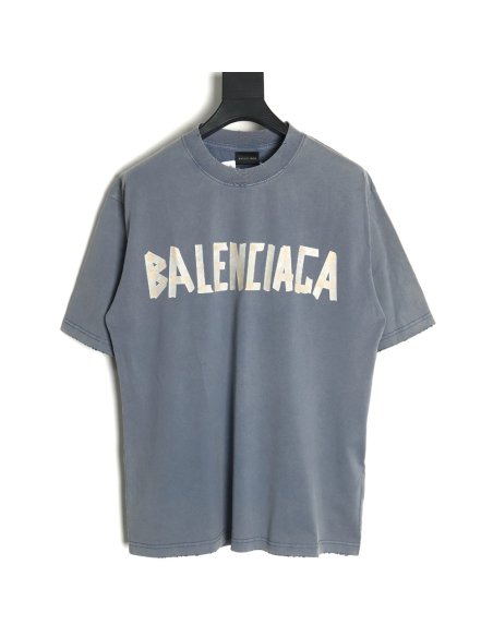 Balenciaga Tape Print Short Sleeve T-Shirt TSK4,Balenciaga