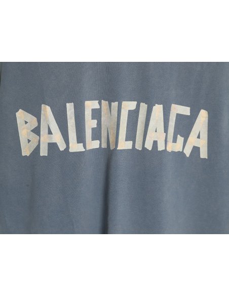 Balenciaga Tape Print Short Sleeve T-Shirt TSK4,Balenciaga