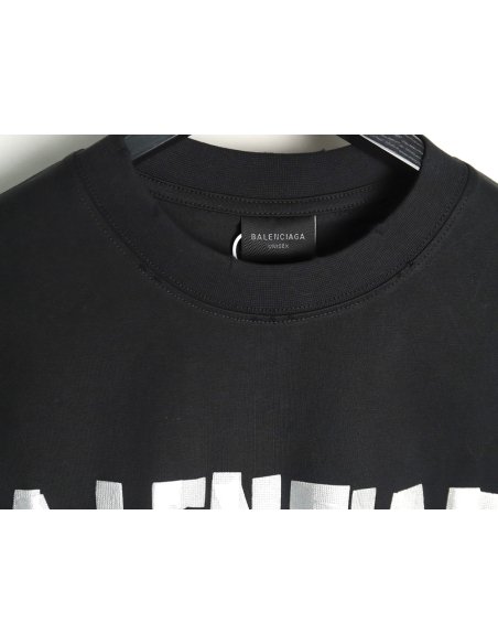 Balenciaga Tape Print Short Sleeve T-Shirt TSK9,Balenciaga