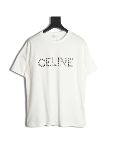 Celine studded letter T-shirt,Celine