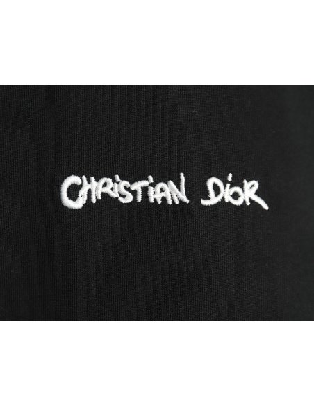 Dior cursive embroidered letters short-sleeved T-shirt TSK4,Burberry
