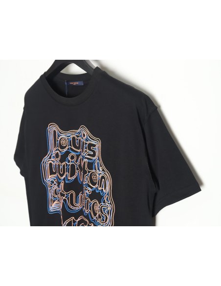 Louis Vuitton geometric neon print short-sleeved T-shirt,Louis Vuitton