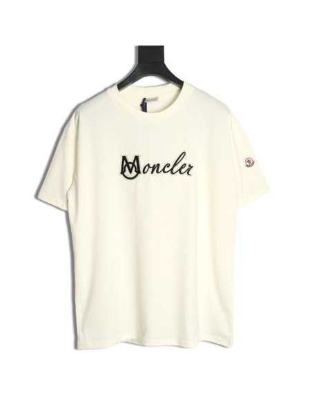 Moncler embroidered letter jacquard short-sleeved T-shirt,Moncler