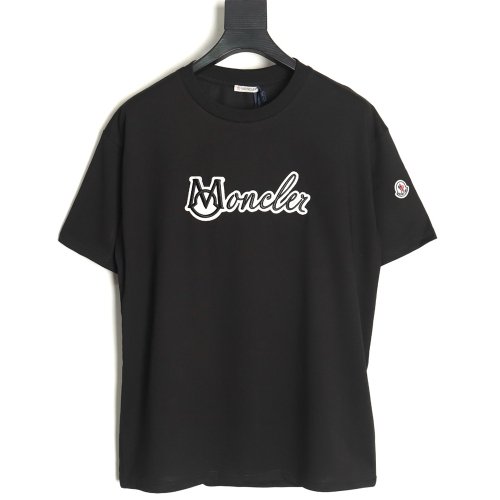 Moncler embroidered letter jacquard short-sleeved T-shirt TSK1,Moncler