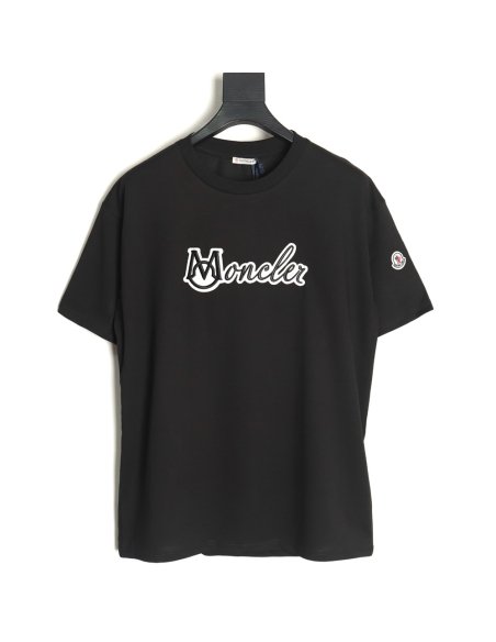 Moncler embroidered letter jacquard short-sleeved T-shirt TSK1,Moncler