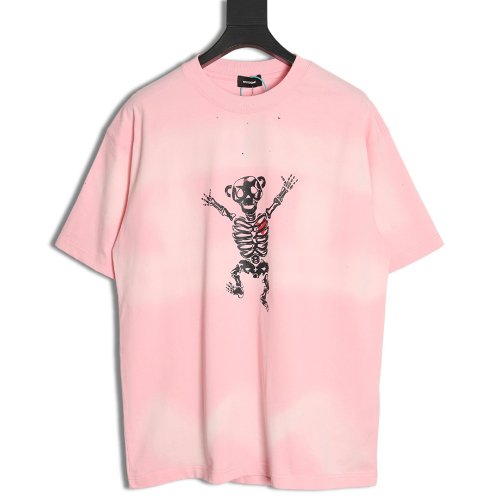 WE11 DONE 24SS skull print washed gradient couple short-sleeved T-shirt,We11done