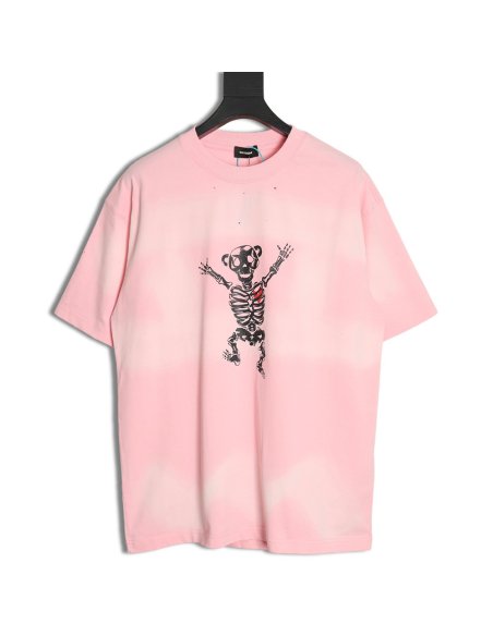 WE11 DONE 24SS skull print washed gradient couple short-sleeved T-shirt,We11done