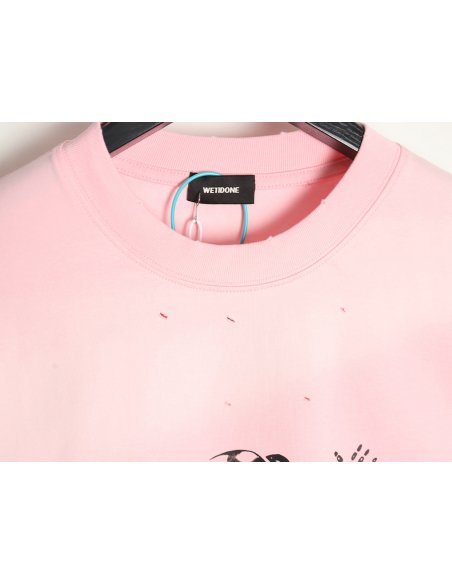 We11 Done cute heart skull gradient print long sleeve T-shirt,We11done