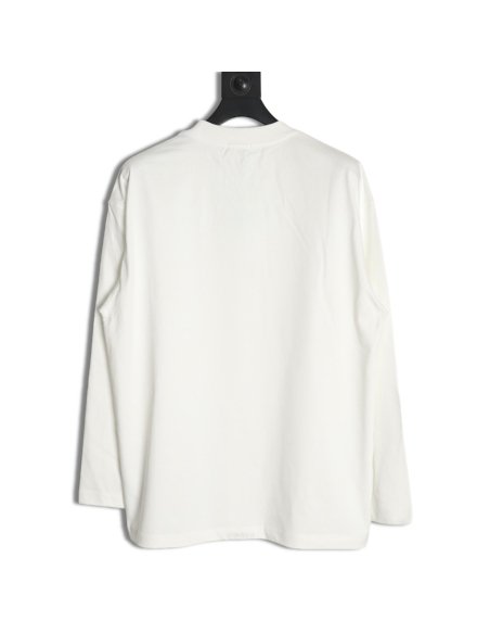 We11 Done Logo Embroidered Simple Long Sleeve T-Shirt,We11done