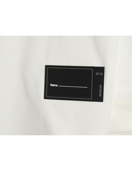 We11 Done Logo Printed Stitching Contrast Color Long Sleeve T-shirt,We11done