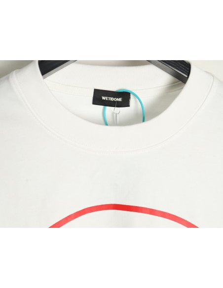 We11 Done Logo Printed Stitching Contrast Color Long Sleeve T-shirt,We11done