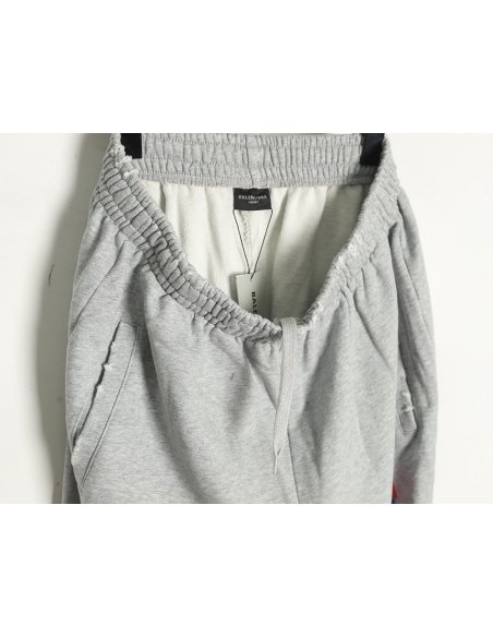 Balenciaga Earth pattern print distressed trousers,Balenciaga