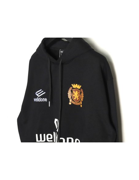 We11done co-branded Manchester United No. 11 hooded fleece sweatshirt,We11done