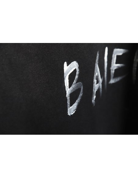 Balenciaga gradient washed destroyed hand-painted cursive lettering crew neck sweatshirt,Balenciaga