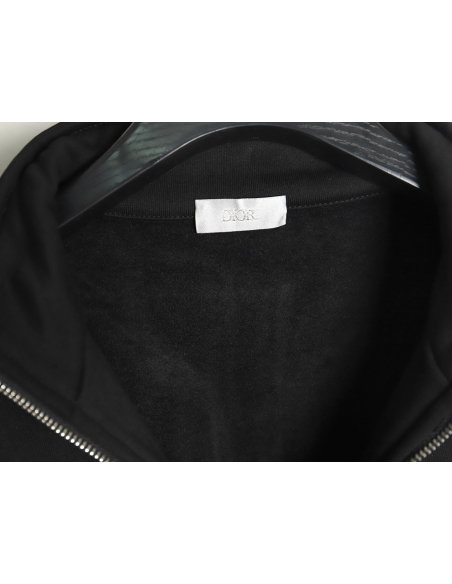 Dior Circular Embroidery Half Zip Stand Collar Sweatshirt TSK2,Dior