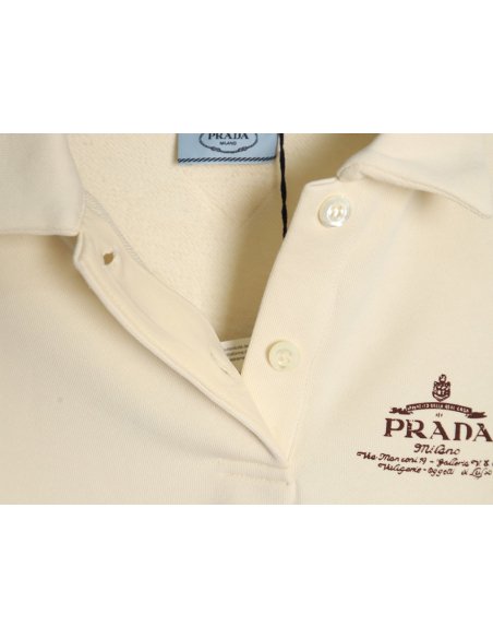 Prada distressed logo print lapel sweatshirt,Prada