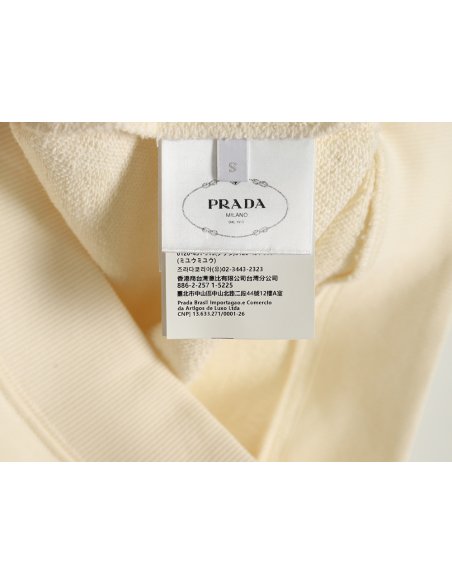 Prada distressed logo print lapel sweatshirt,Prada
