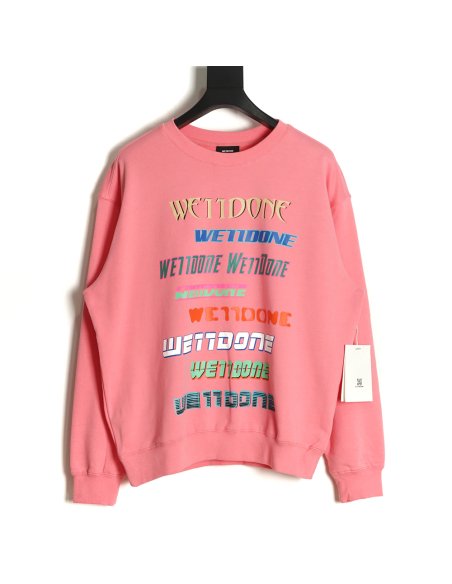 WE11 DONE 22FW Neon Barrage Crew Neck Sweatshirt,We11done
