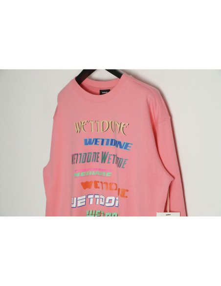 WE11 DONE 22FW Neon Barrage Crew Neck Sweatshirt,We11done