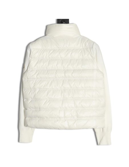 Moncler knitted stitching stand collar thin down jacket TSK1,Moncler