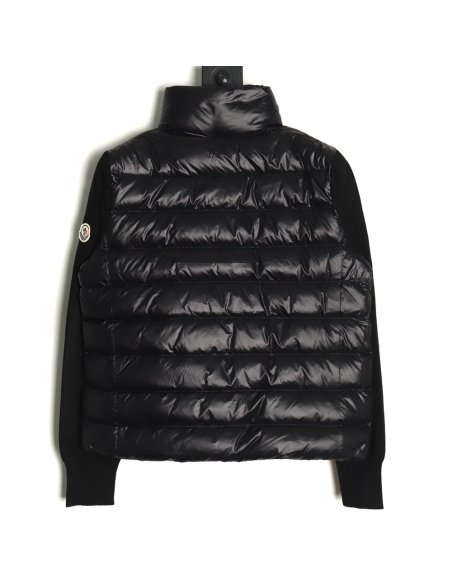 Moncler knitted stitching stand collar thin down jacket TSK2,Moncler