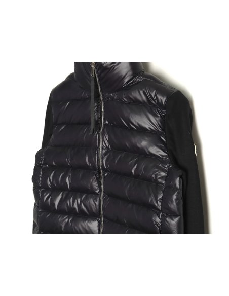 Moncler knitted stitching stand collar thin down jacket TSK2,Moncler
