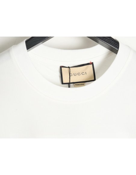 Gucci colorblock double G embroidered logo short-sleeved T-shirt,Gucci