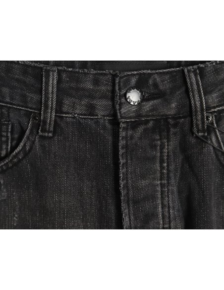 Prada washed jeans with triangle and logo embroidery S-XXL,Prada