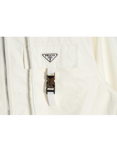 Prada 23Fw metal lock functional hooded jacket,Prada