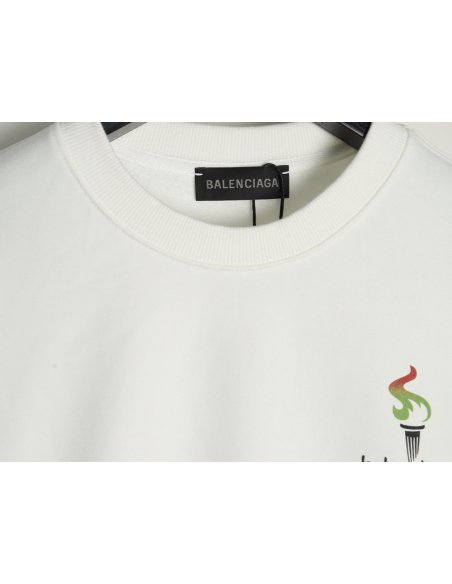 Balenciaga Torch Flame Print Crewneck Sweatshirt,Balenciaga